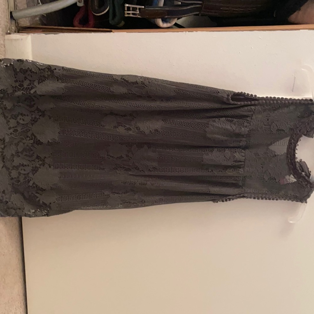 Grey Lace Tank